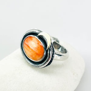 Sterling Silver Spiny Oyster Ring Size 9 3/4