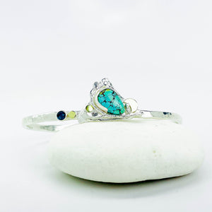 Sterling Silver Turquoise Blue Topaz Bracelet