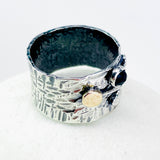 Sterling Silver Wide Band Ring Size 8 to 8 1/2