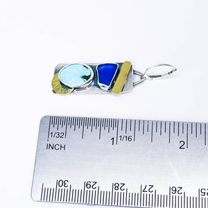 Wabi Sabi Earrings Turquoise Sea Glass