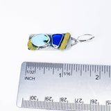 Wabi Sabi Earrings Turquoise Sea Glass