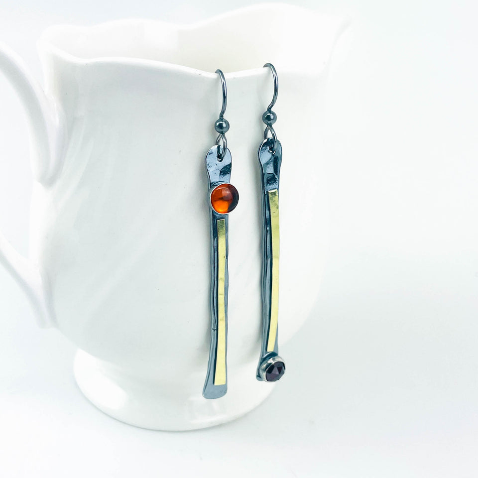 Gunmetal Gold Wabi Sabi Earrings