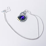 Sterling Silver Amethyst Necklace - Strength Talisman