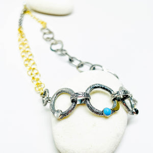 Multi Stone Multi Link Necklace - Keeper Of Ancient Wisdom Talisman