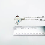 Blue Topaz Sterling Silver Ginkgo Pendant Necklace - Clarity Talisman