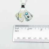 Blue Topaz Sterling Silver Ginkgo Pendant Necklace - Clarity Talisman
