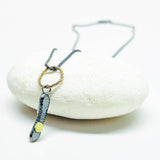 Recycled Sterling Pendant Nugget Necklace