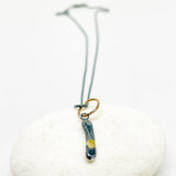 Recycled Sterling Pendant Nugget Necklace