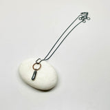 Recycled Sterling Pendant Nugget Necklace