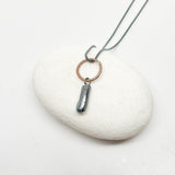Recycled Sterling Pendant Nugget Necklace