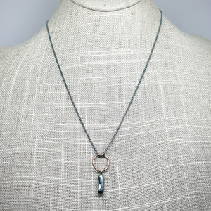 Recycled Sterling Pendant Nugget Necklace
