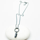 Recycled Sterling Pendant Nugget Necklace