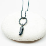 Recycled Sterling Pendant Nugget Necklace