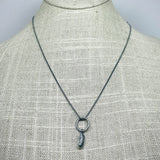 Recycled Sterling Pendant Nugget Necklace
