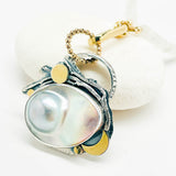 Sterling Silver Blister Pearl Jewelry Necklace