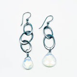 Sterling Silver Opalite Link Earrings