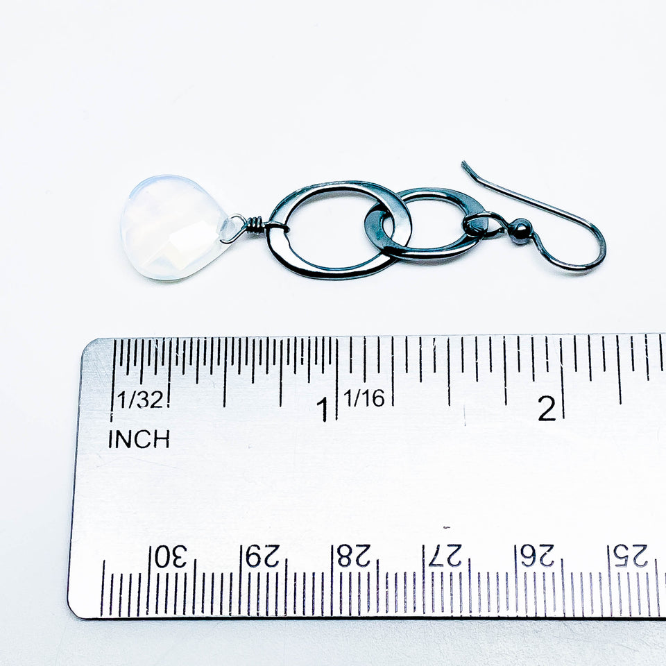 Sterling Silver Opalite Link Earrings