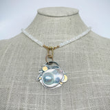 Sterling Silver Blister Pearl Jewelry Necklace