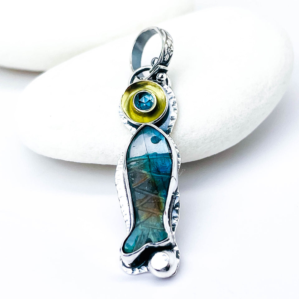 Labradorite Fish Pendants | Stillness Talisman