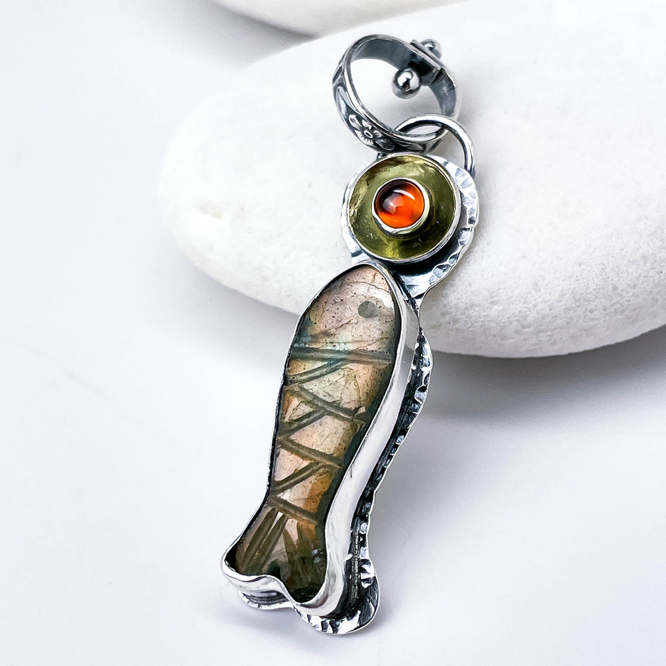 Labradorite Fish Pendants | Stillness Talisman