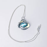 Sterling Silver Sea Glass Pendant Necklace - Ocean's Grace Talisman