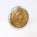 Sterling Silver Bronze Swirl Ring (Adj. Size) Tranquility Talisman