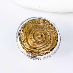 Sterling Silver Bronze Swirl Ring (Adj. Size) Tranquility Talisman