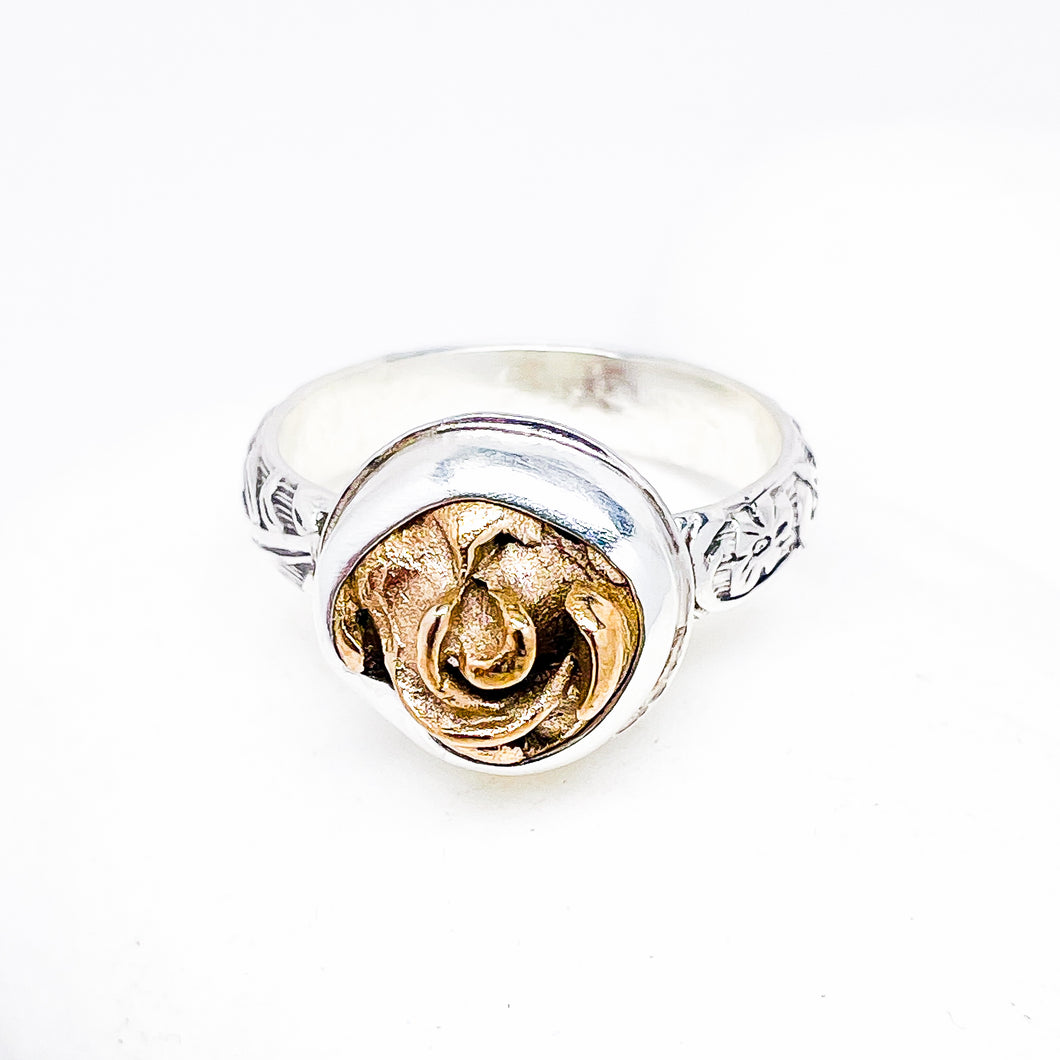 Bronze Ring Women’s - Rose Ring Size 7 1/4