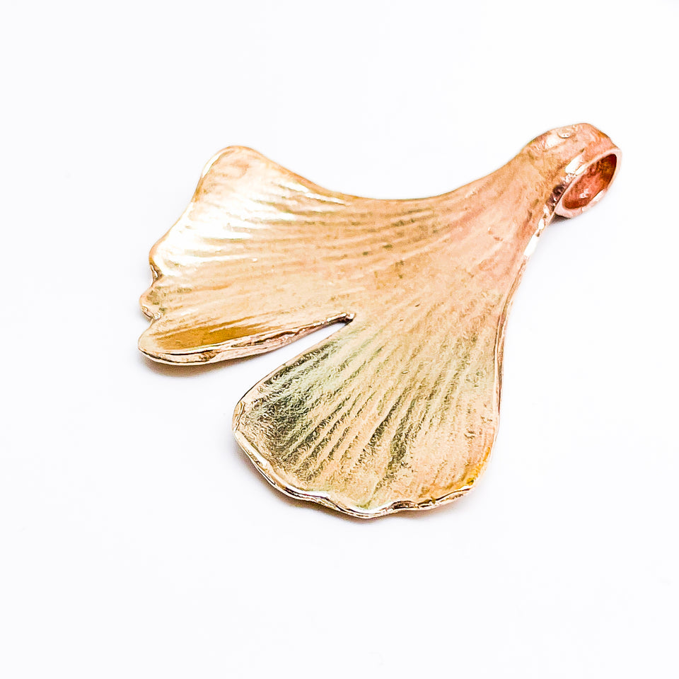 Bronze Ginko Leaf Pendant