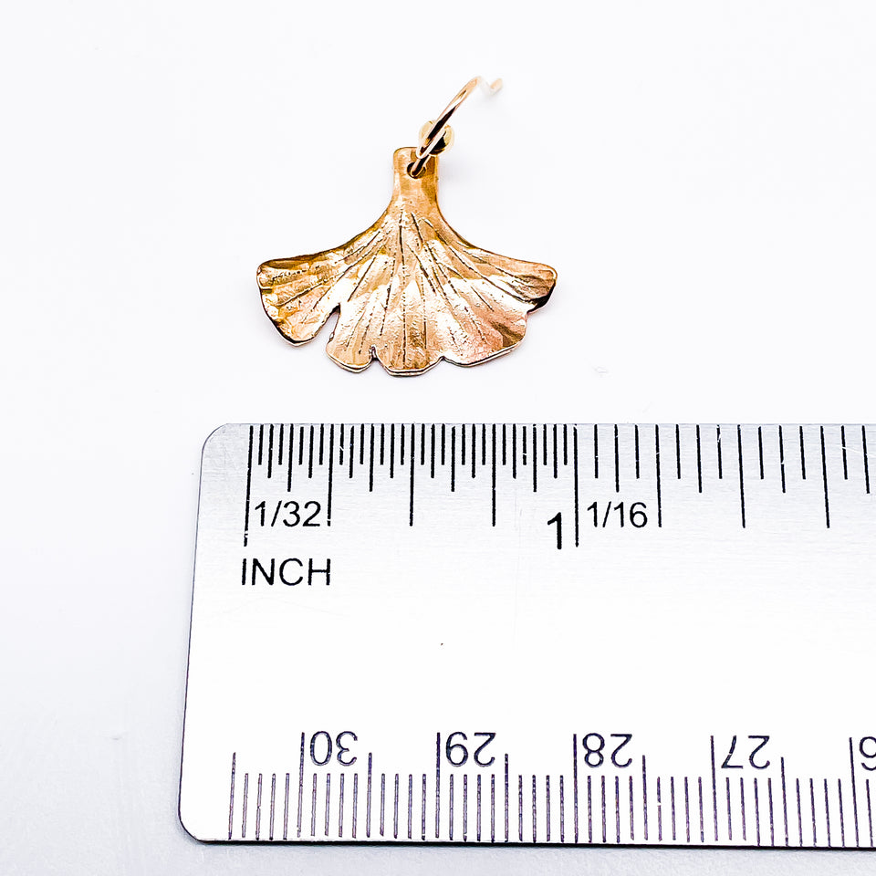 Bronze Ginko Leaf Earrings