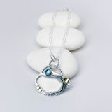 Sterling Silver Sea Glass Pendant Necklace - Communion Talisman