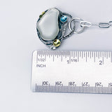 Sterling Silver Sea Glass Pendant Necklace - Communion Talisman