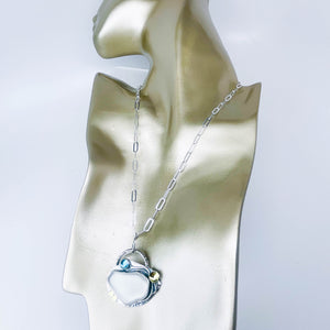 Sterling Silver Sea Glass Pendant Necklace - Communion Talisman