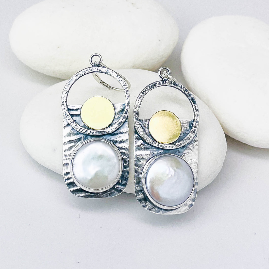 Sterling Silver Pearl Earrings - Harmony Talisman