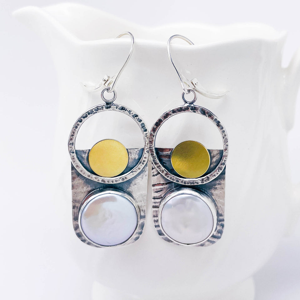 Sterling Silver Pearl Earrings - Harmony Talisman