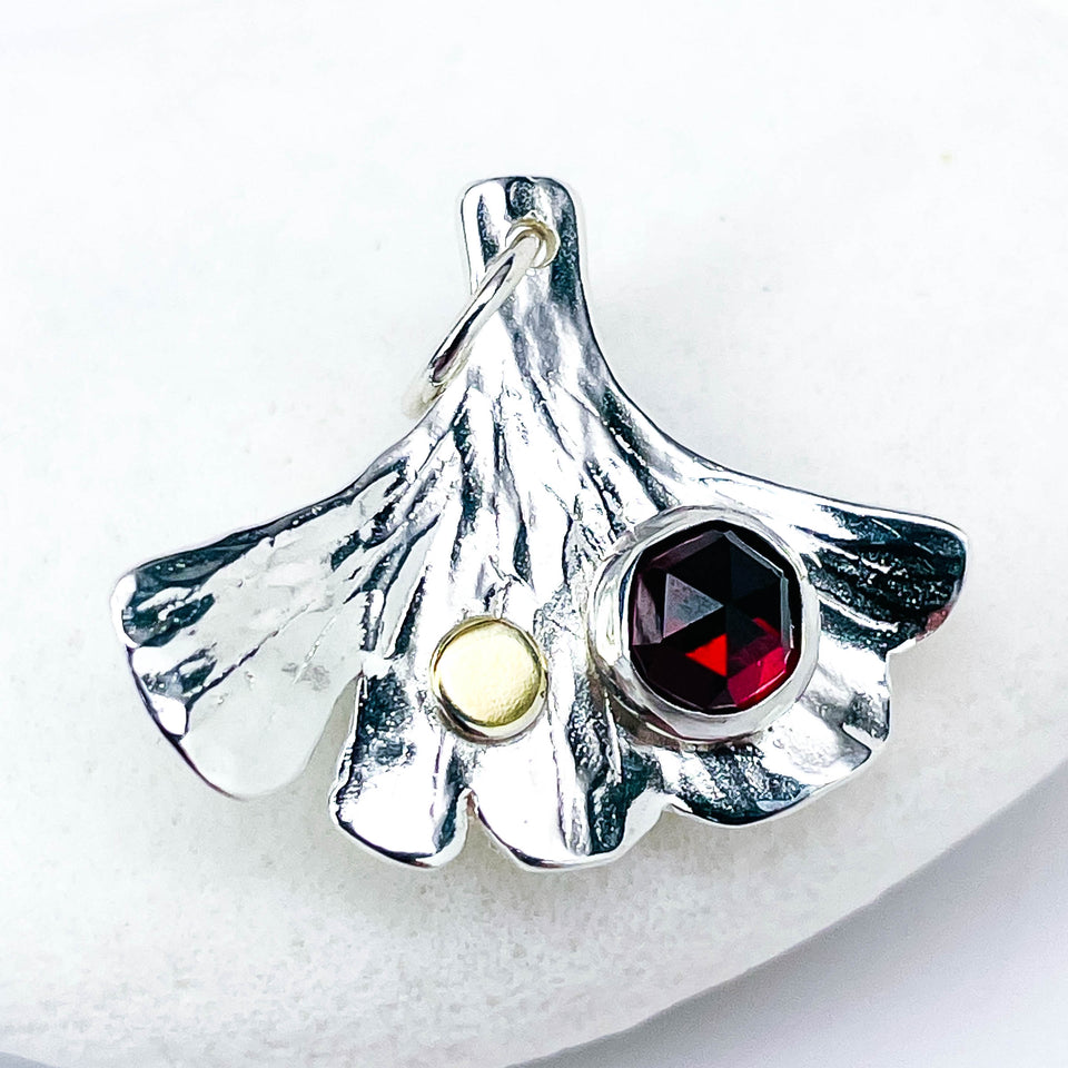 Sterling Silver Ginkgo Pendants | Ginkgo Soul Resilience Talisman