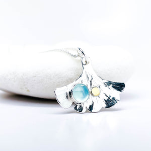 Sterling Silver Ginkgo Pendants | Ginkgo Soul Resilience Talisman