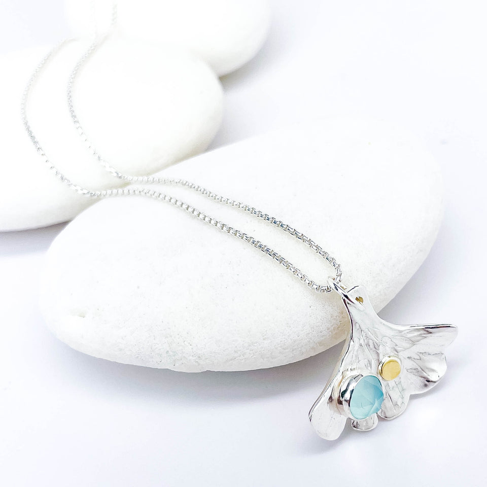 Sterling Silver Ginkgo Pendants | Ginkgo Soul Resilience Talisman