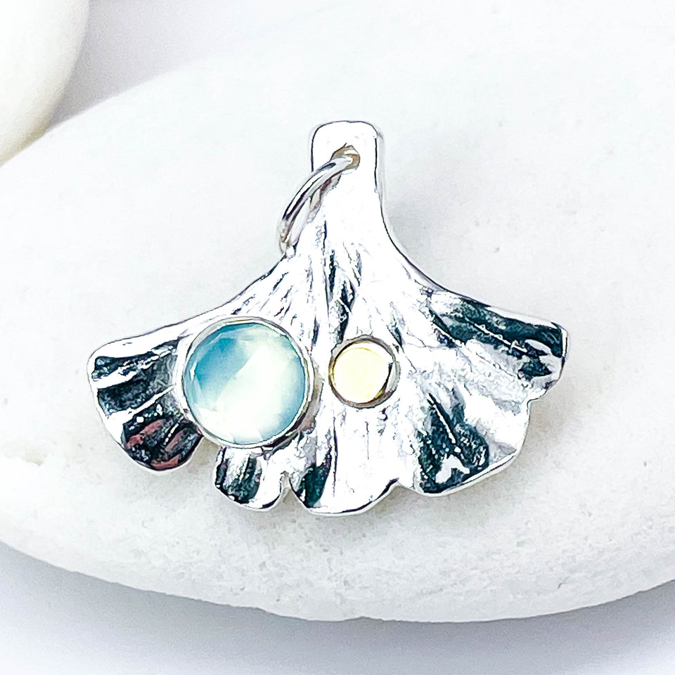 Sterling Silver Ginkgo Pendants | Ginkgo Soul Resilience Talisman
