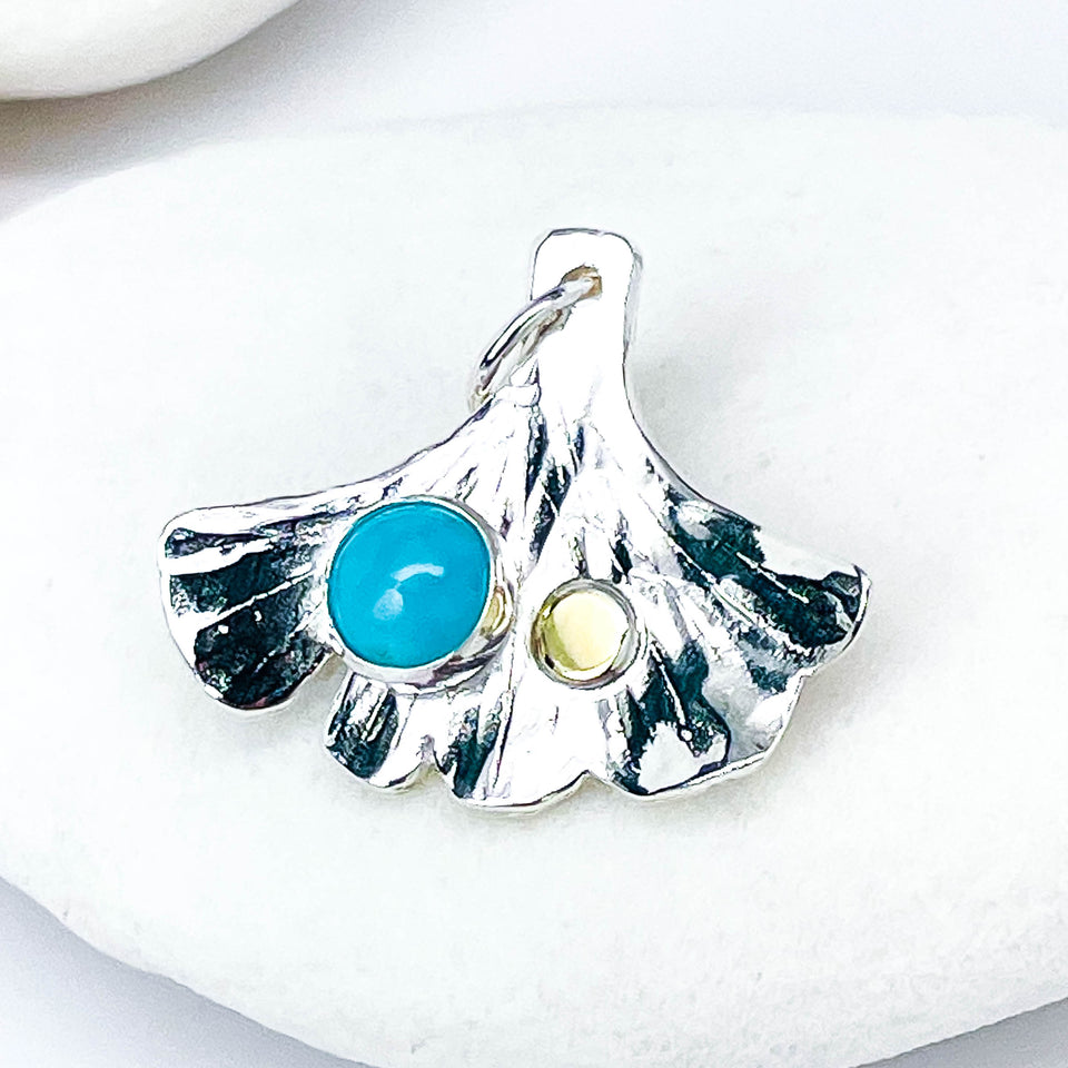 Sterling Silver Ginkgo Pendants | Ginkgo Soul Resilience Talisman