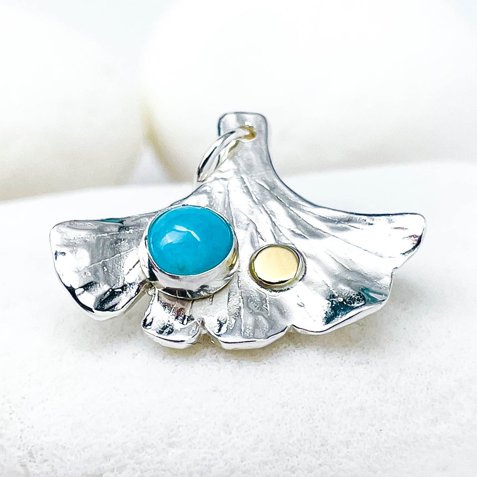 Sterling Silver Ginkgo Pendants | Ginkgo Soul Resilience Talisman