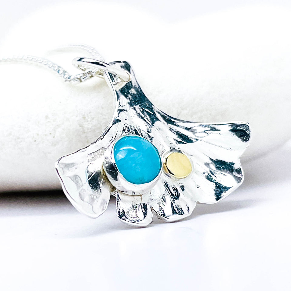 Sterling Silver Ginkgo Pendants | Ginkgo Soul Resilience Talisman