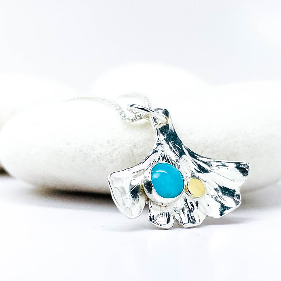 Sterling Silver Ginkgo Pendants | Ginkgo Soul Resilience Talisman