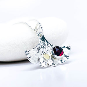 Sterling Silver Ginkgo Pendants | Ginkgo Soul Resilience Talisman - DawnsArtisanJewelry.com