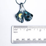 Gunmetal Silver Ginkgo Necklace - New Beginnings Talisman