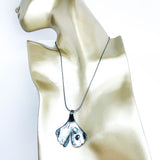 Gunmetal Silver Ginkgo Necklace - New Beginnings Talisman