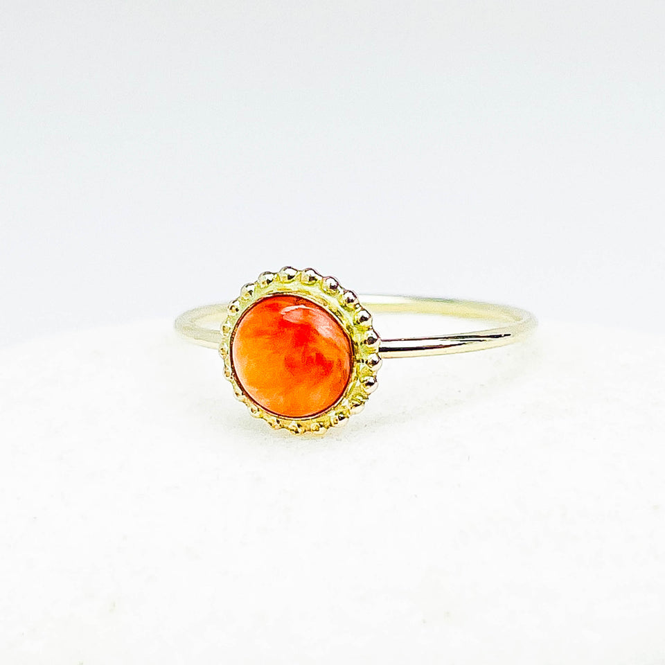 Gold Stackable Rings with Gemstones
