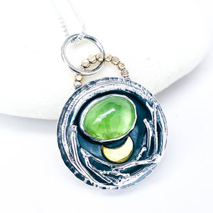 Peridot Pendant Necklace - Verdant Ember Talisman