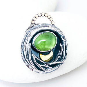 Peridot Pendant Necklace - Verdant Ember Talisman