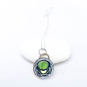 Peridot Pendant Necklace - Verdant Ember Talisman